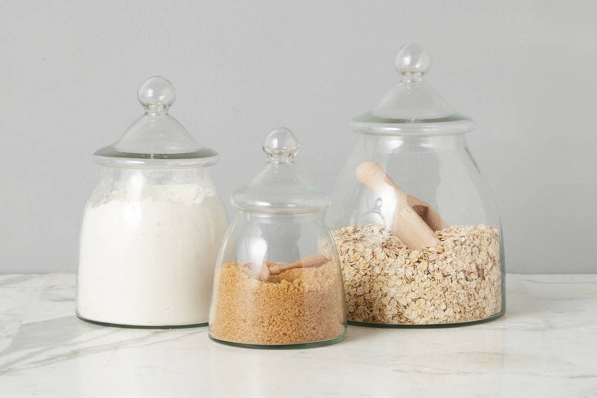 Vintage Style Glass Bon Bon Jars