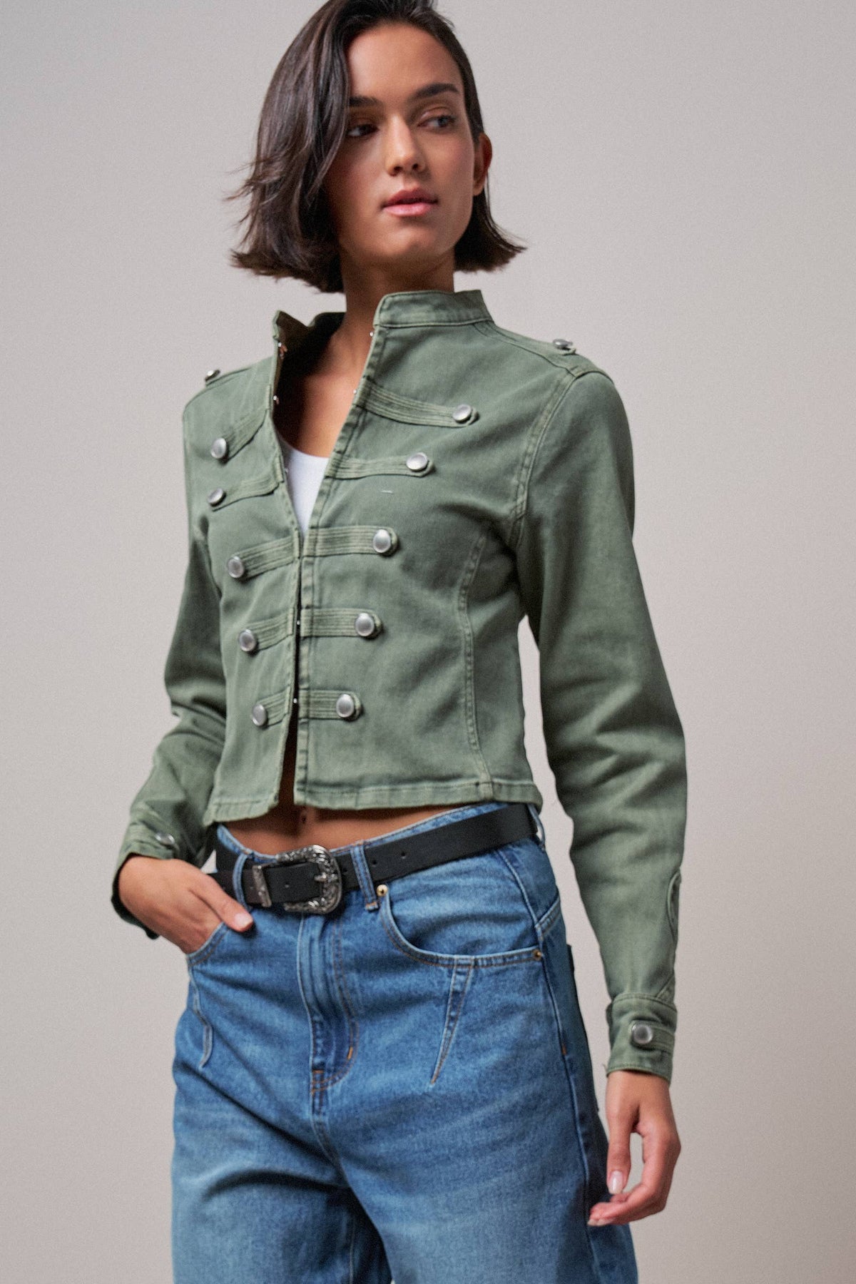 Olive Military Jacket