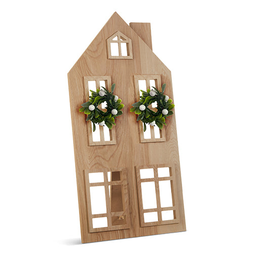 House with Mistletoe Wreaths