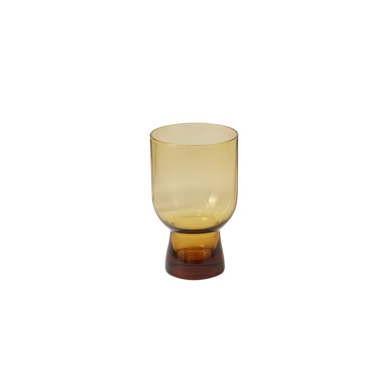 Stemmed Amber Glass