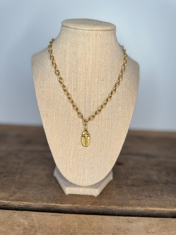 Long Cross Amulet Necklace