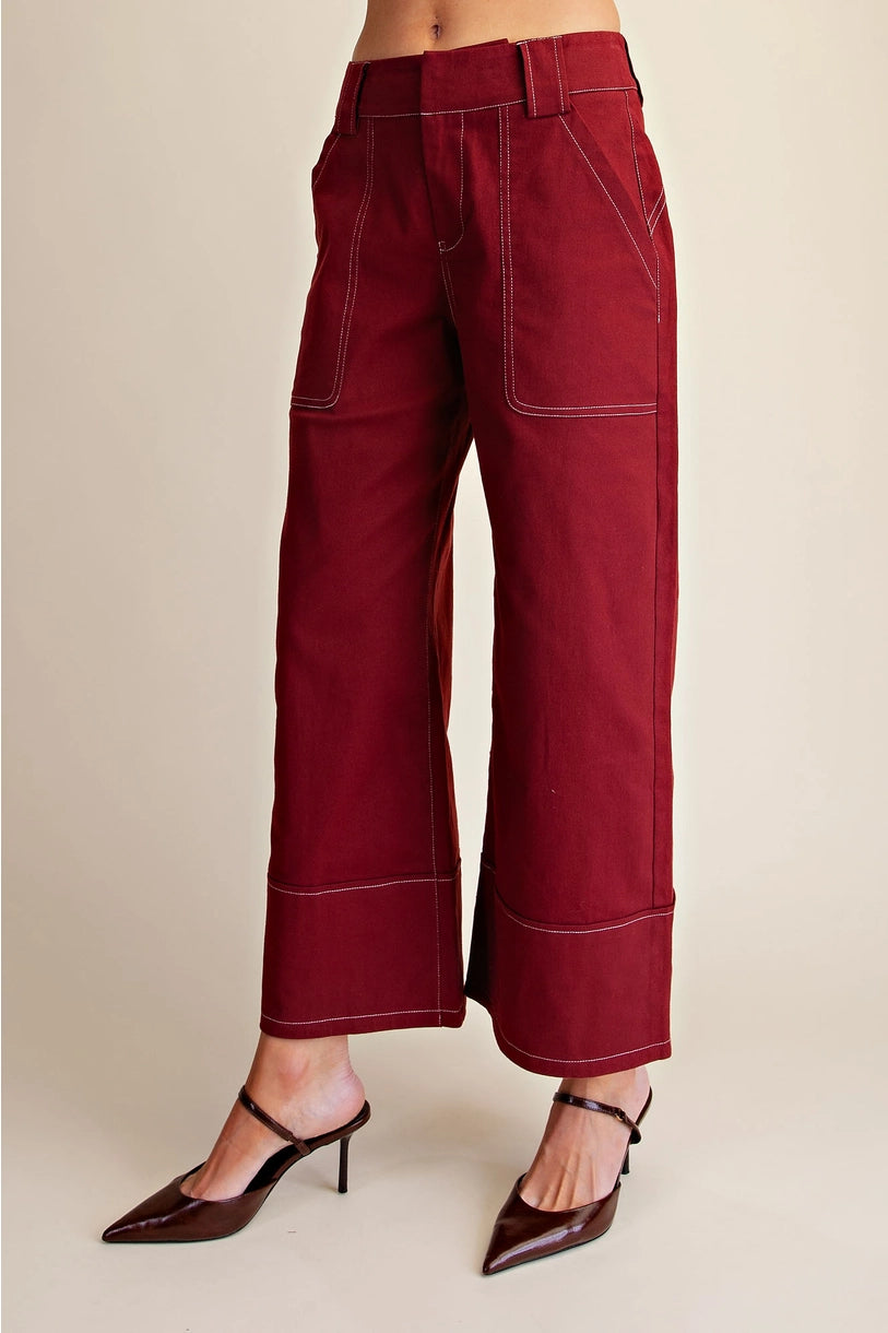 High Rise Stitch Detail Jeans
