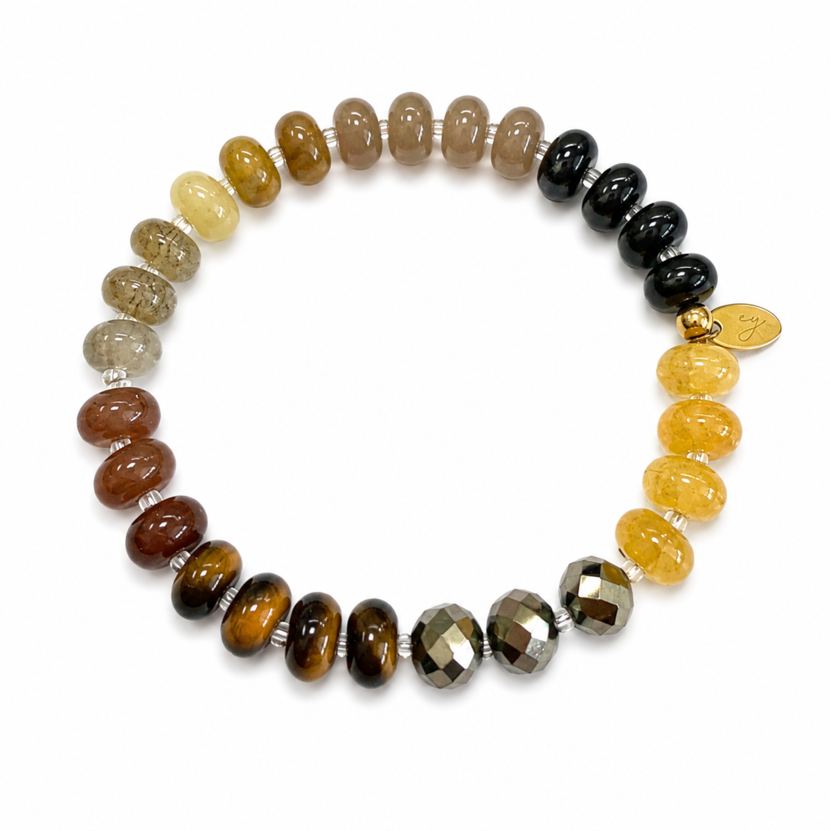 Garden Stone Beaded Stretch Bracelet