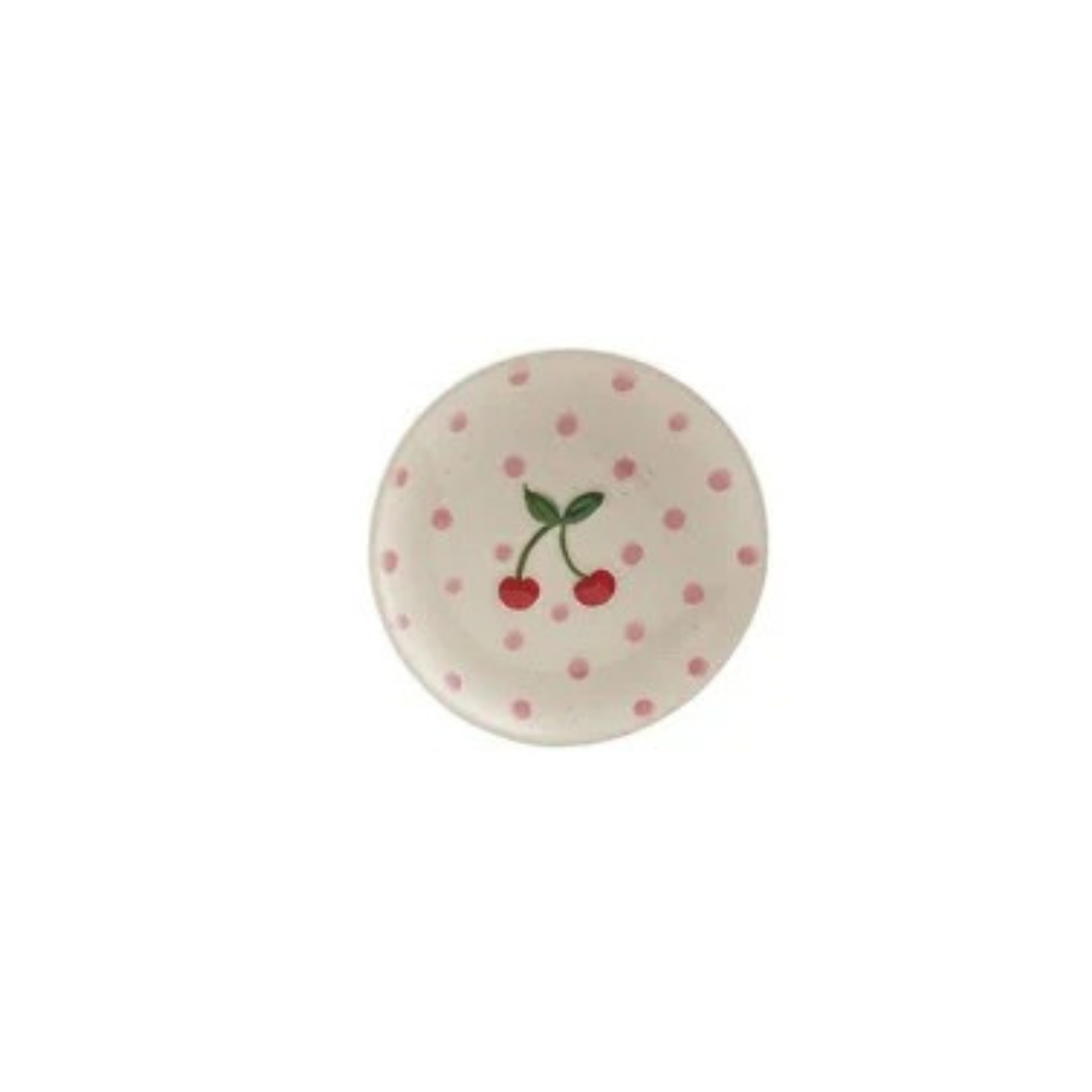 Hand-Painted Cherry Plates