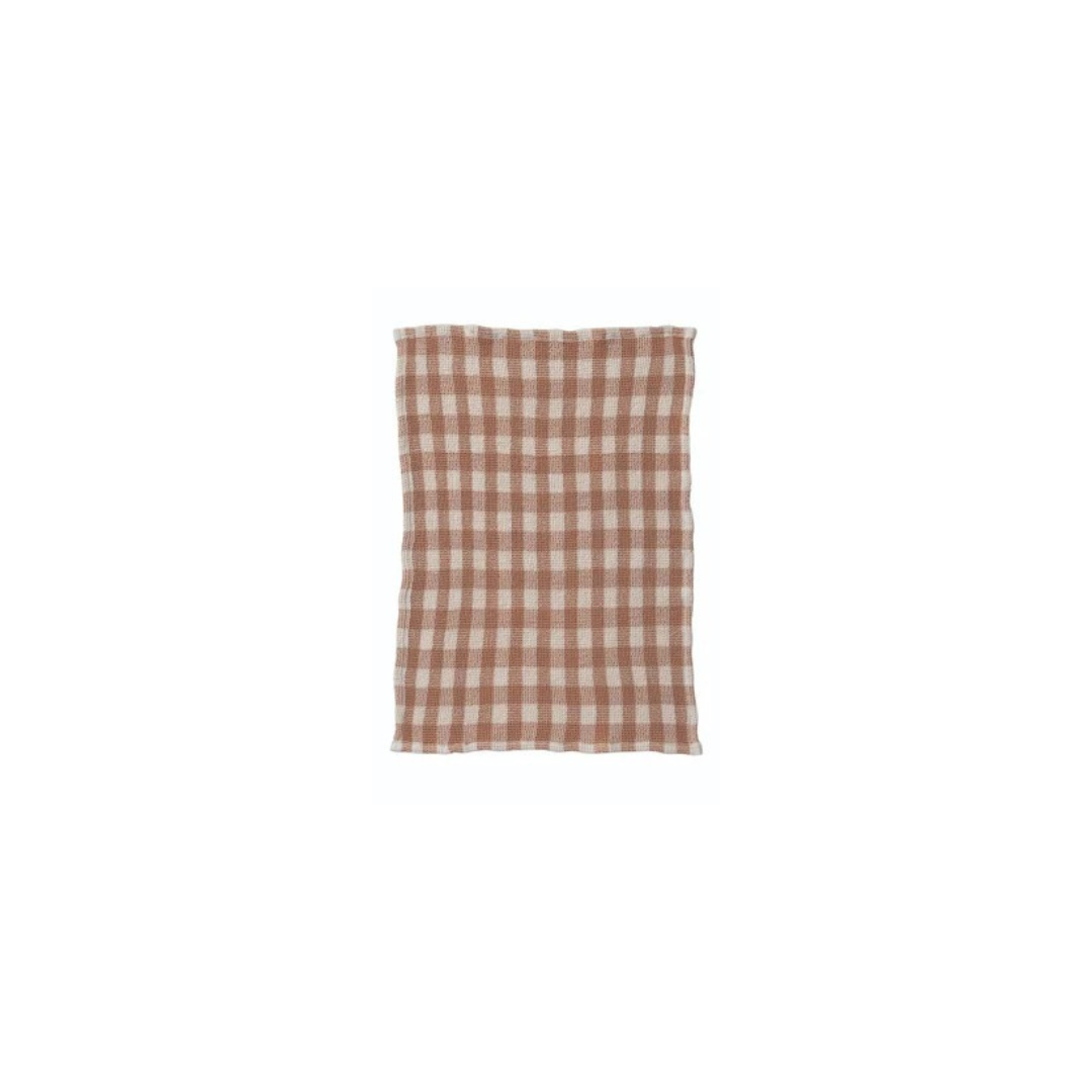 Gingham Waffle Weave Tea Towel