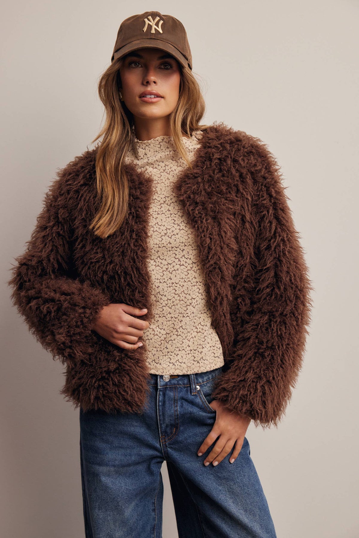 Shaggy Faux Fur Jacket