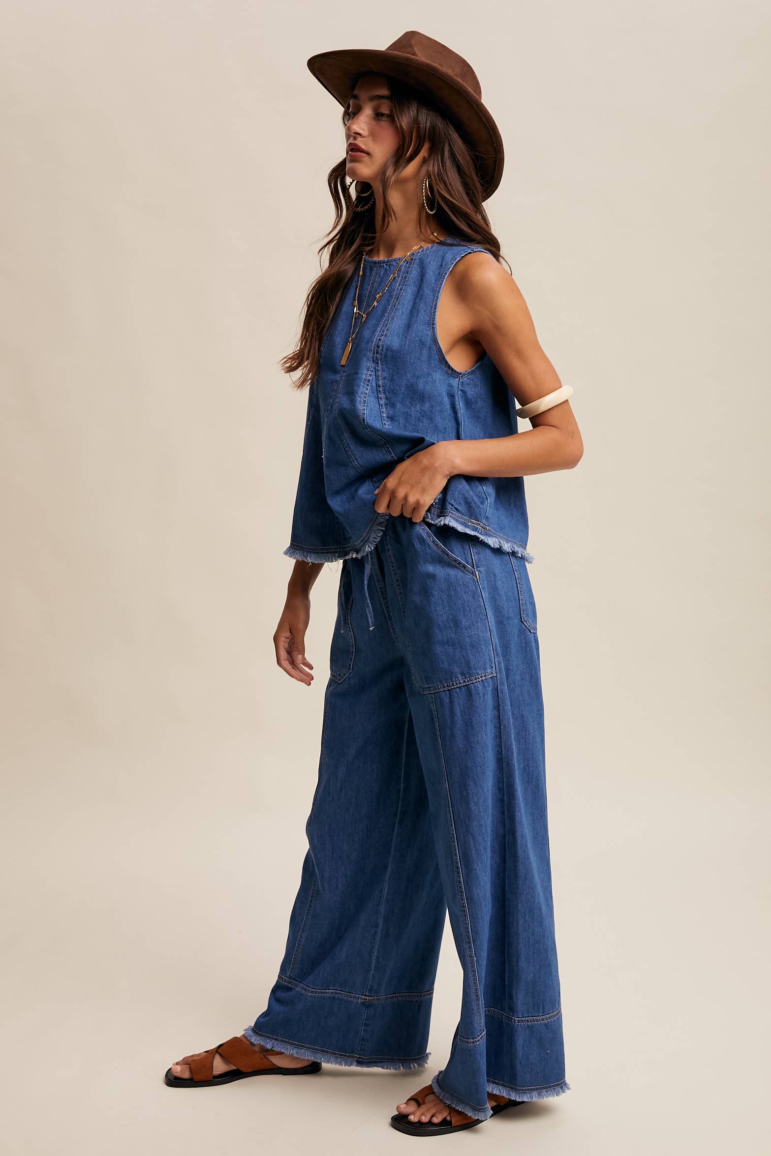Washed Denim Tank