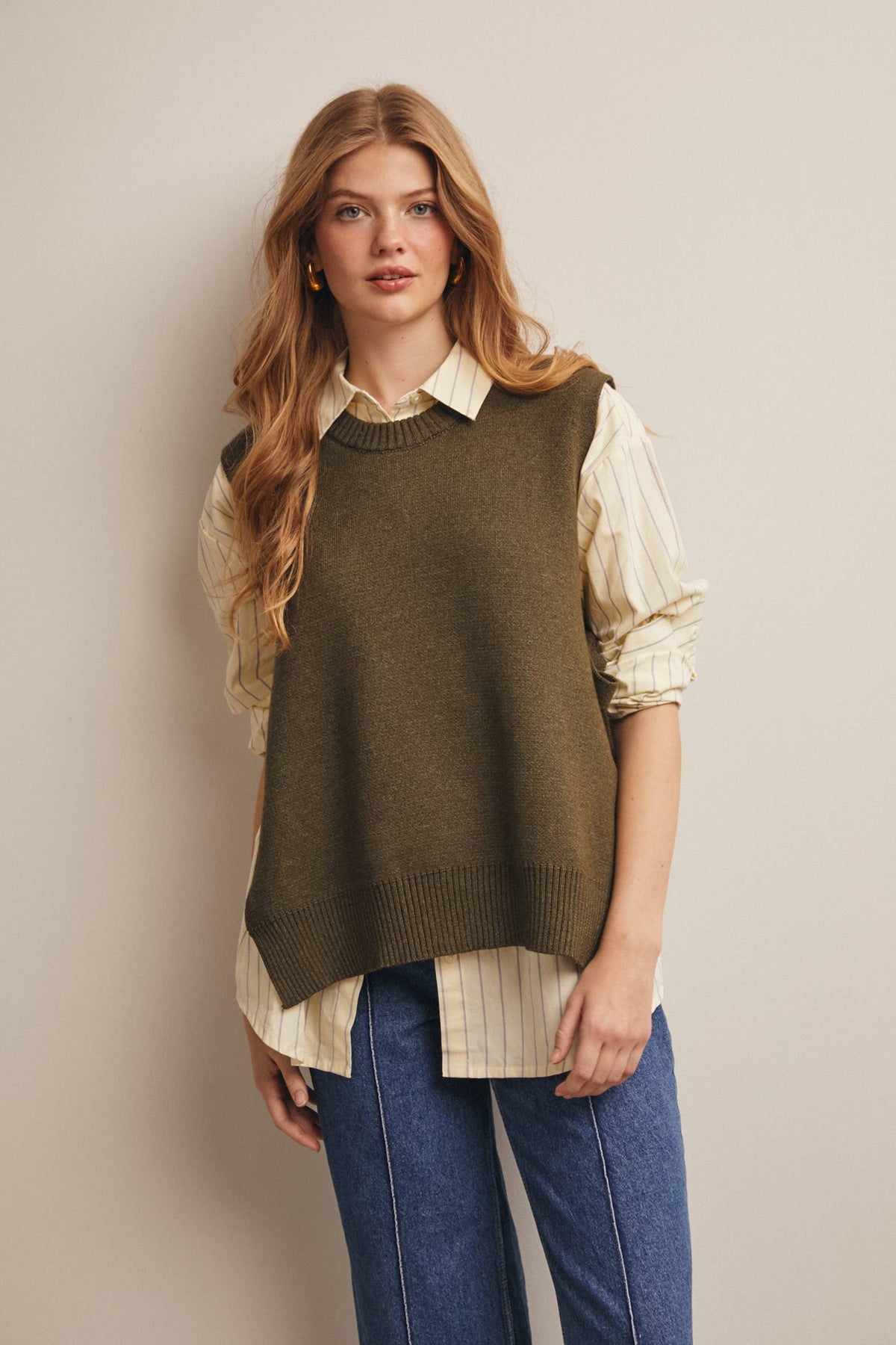 Side Tie Knit Vest