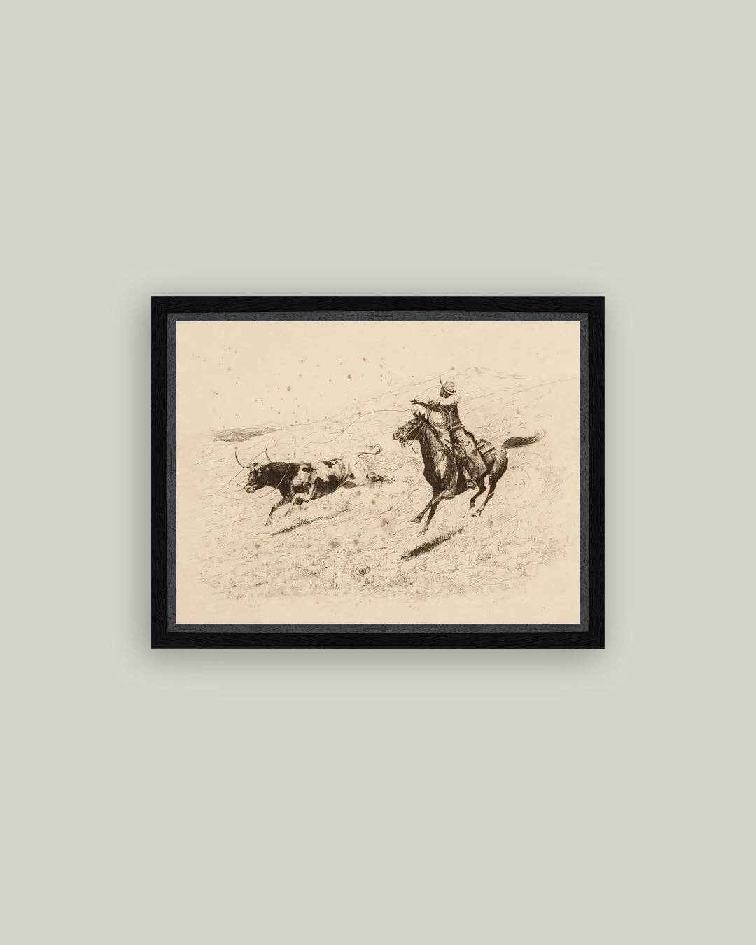 The Long Throw Framed Antique Art