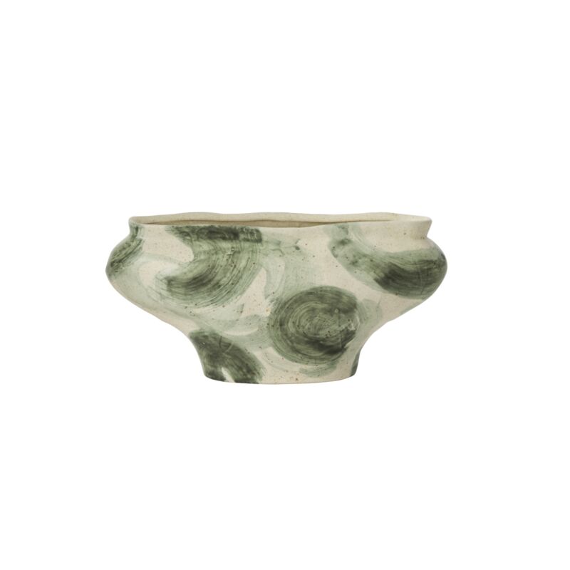 Green Brushstroke Vase