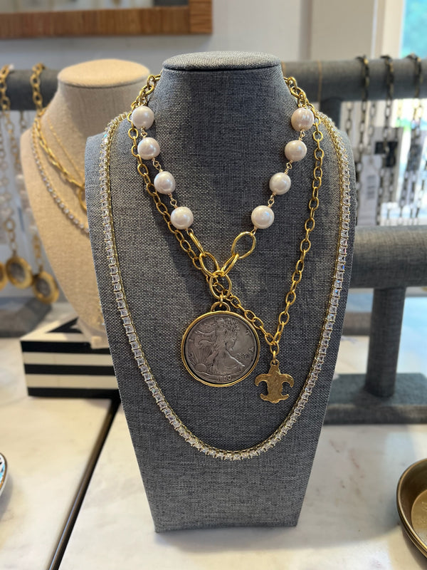Lady Liberty Coin Necklace
