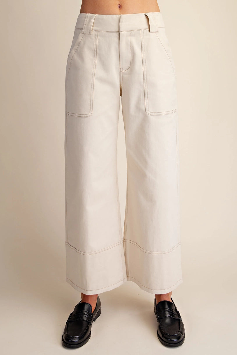 High Rise Stitch Detail Jeans