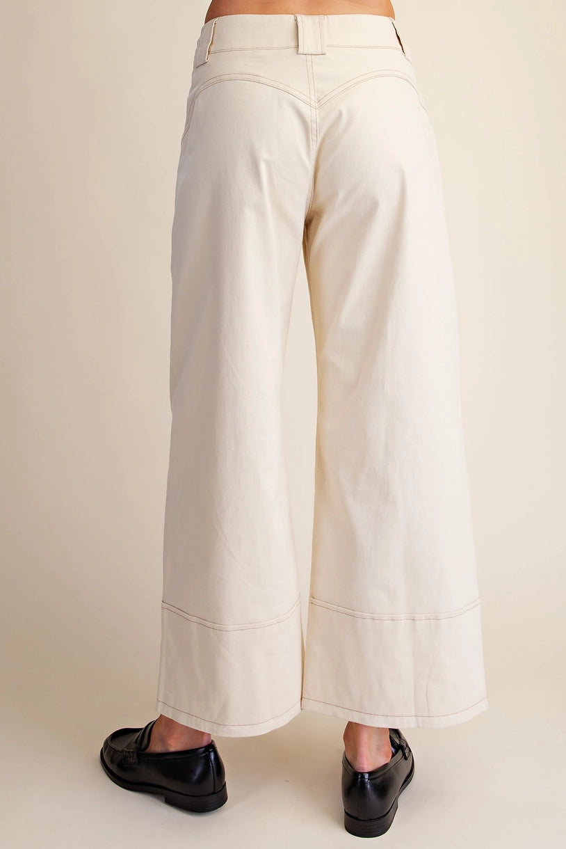 High Rise Stitch Detail Jeans