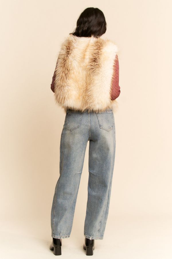 Shaggy Faux Fur Cropped Vest