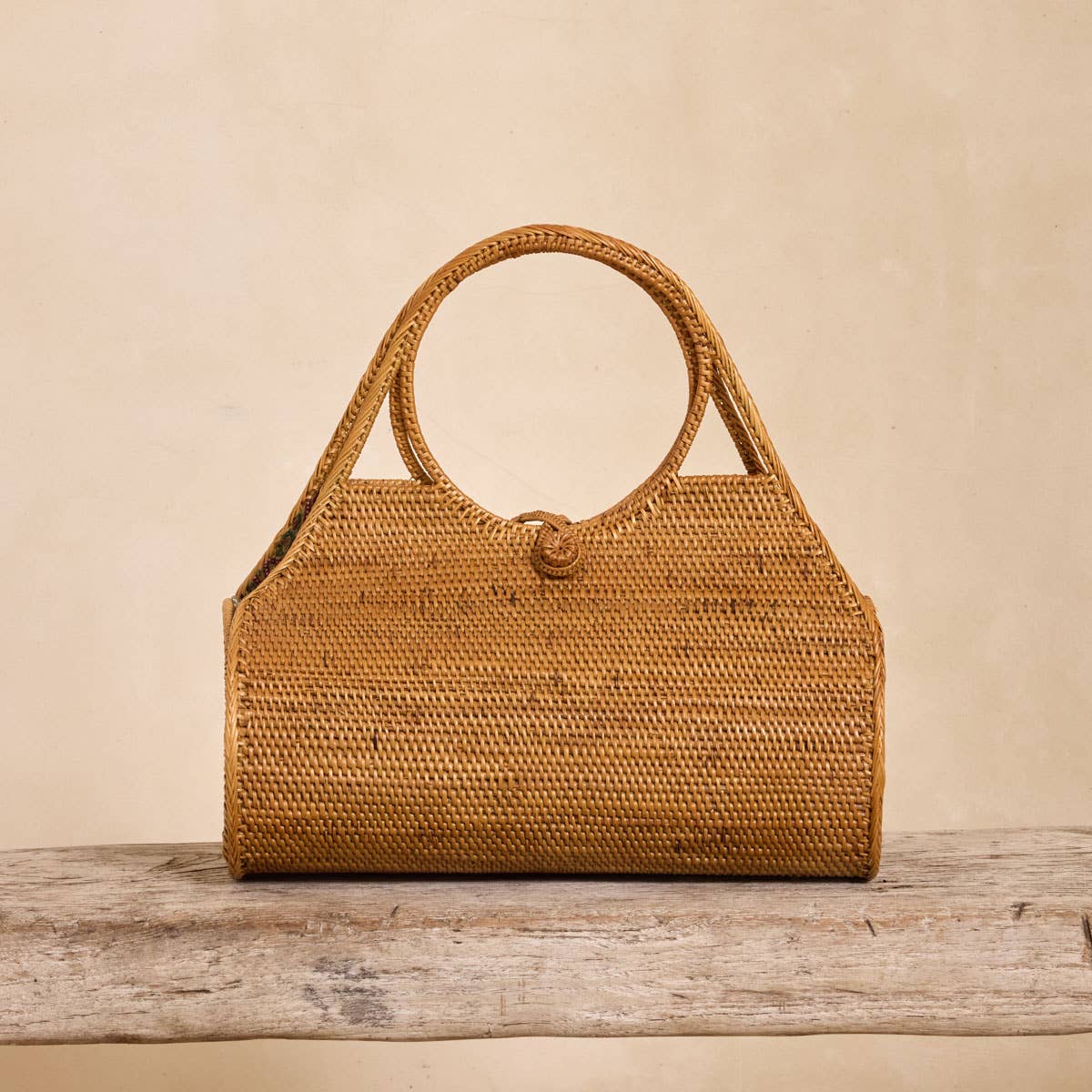 Ace Handwoven Roll Handbag