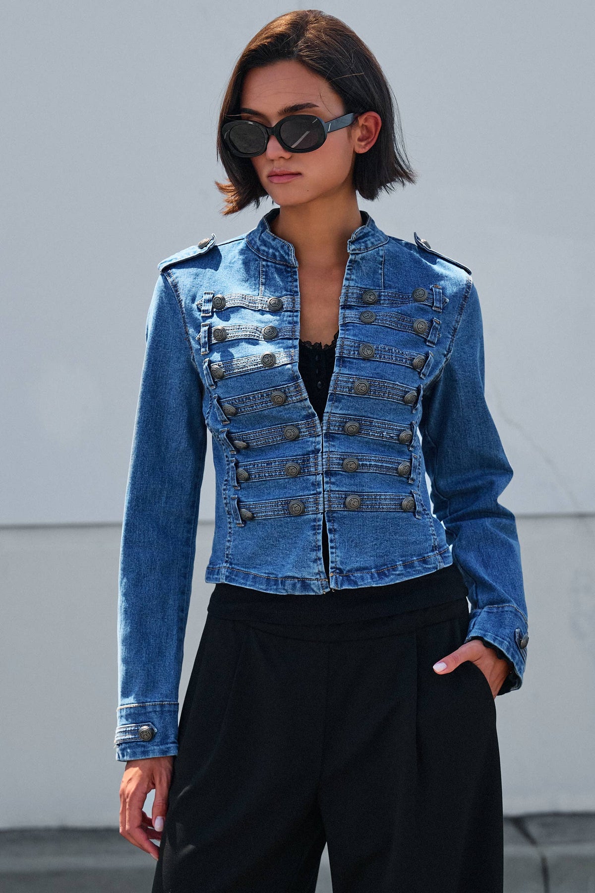 Military Jean Jacket