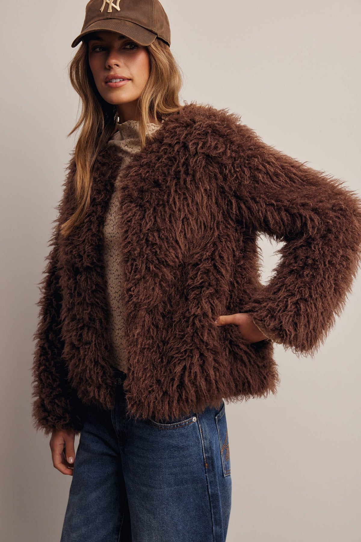 Shaggy Faux Fur Jacket