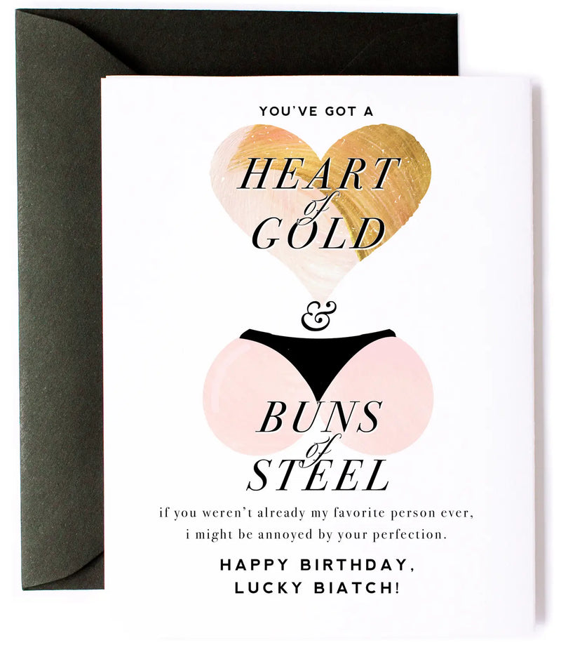 Heart of Gold Birthday Card