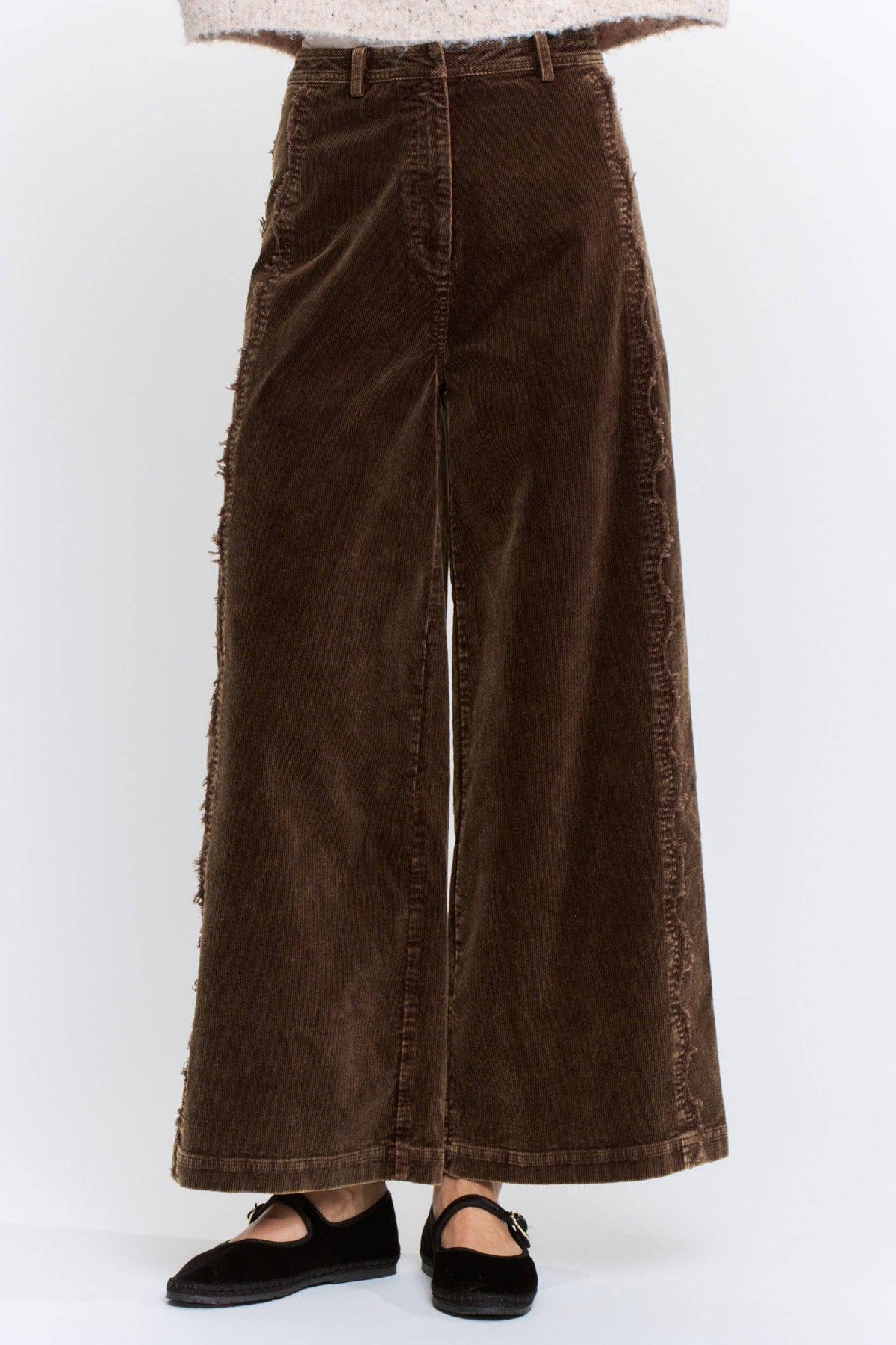 Wide-Leg Corduroy Trousers