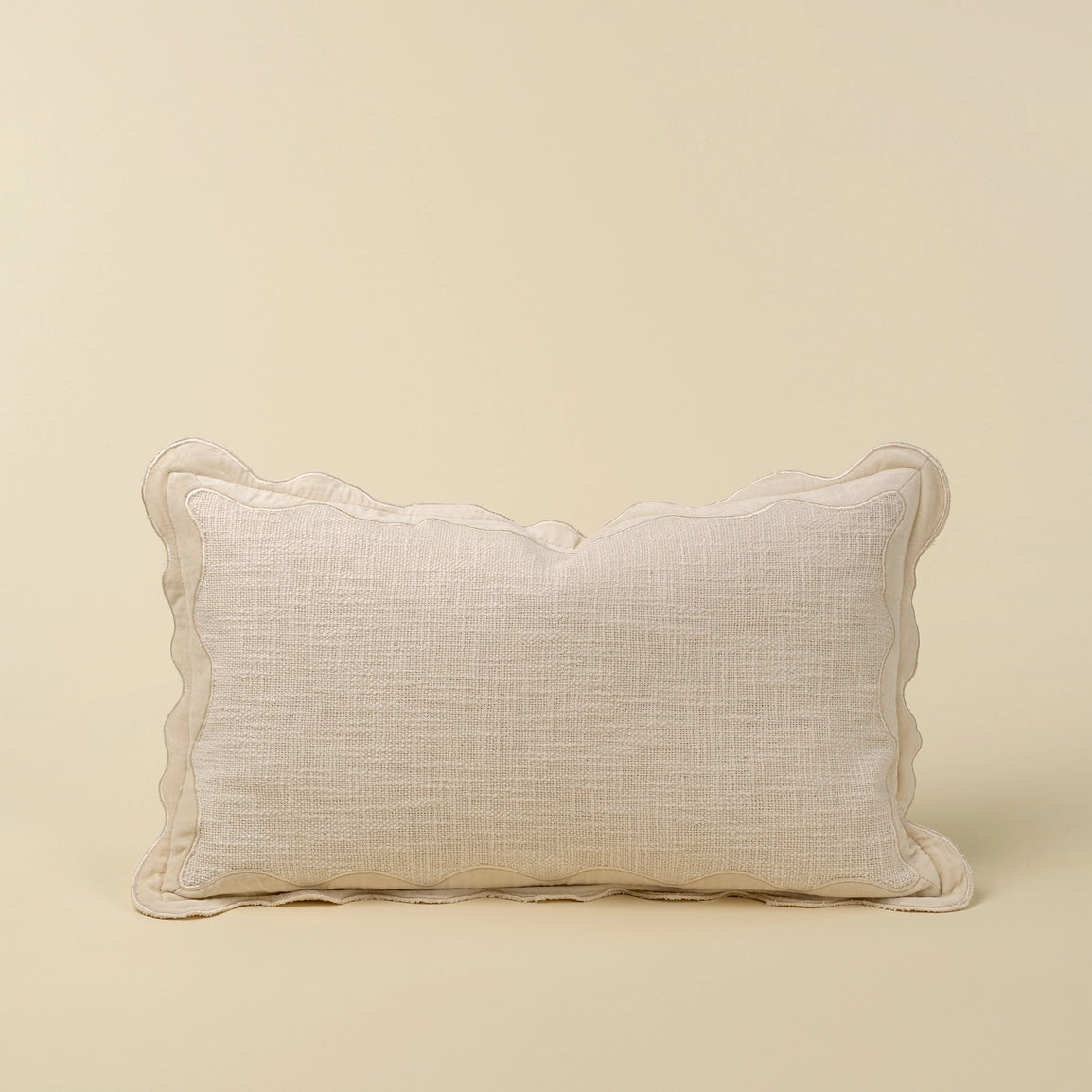 Velvet Scallop Trim Pillow