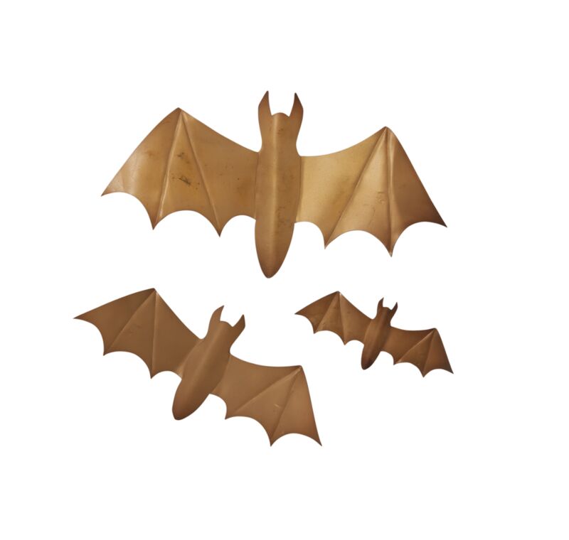 Brass Bat Wall Decor