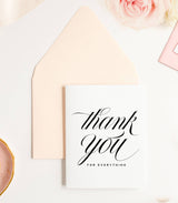 Thank You for Everything Card