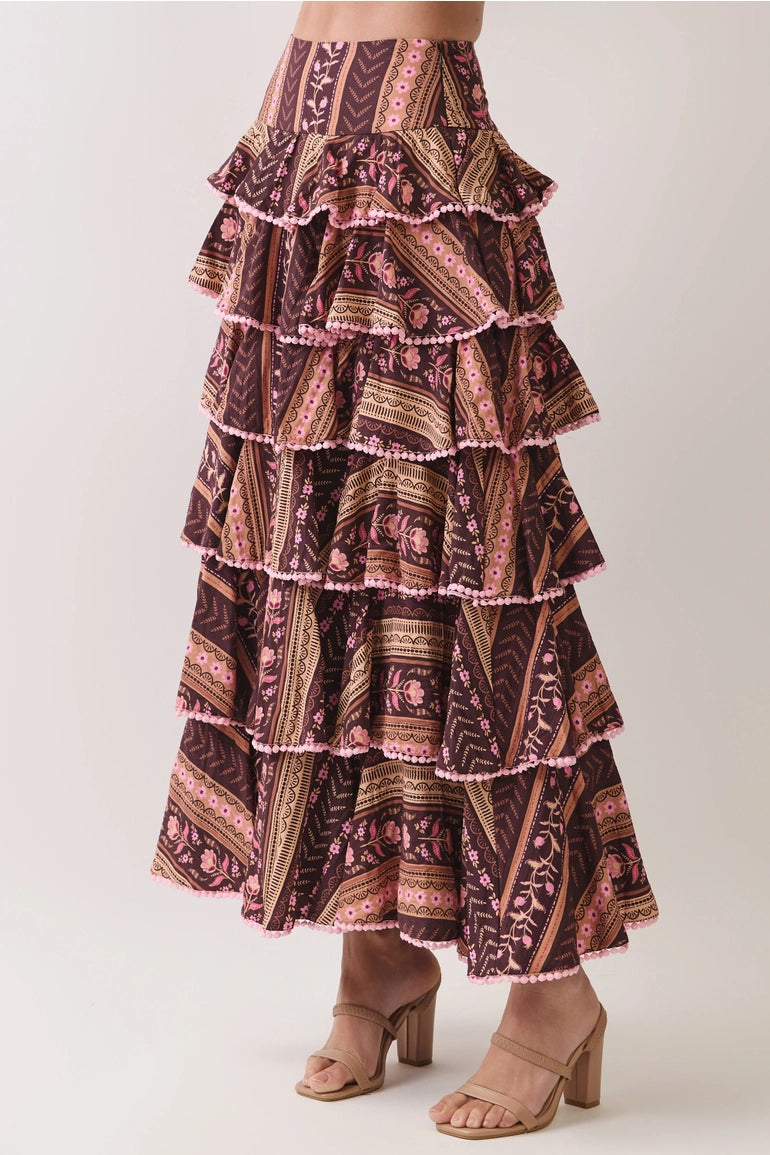 Tiered Ruffle Maxi & Smocked Cami Top