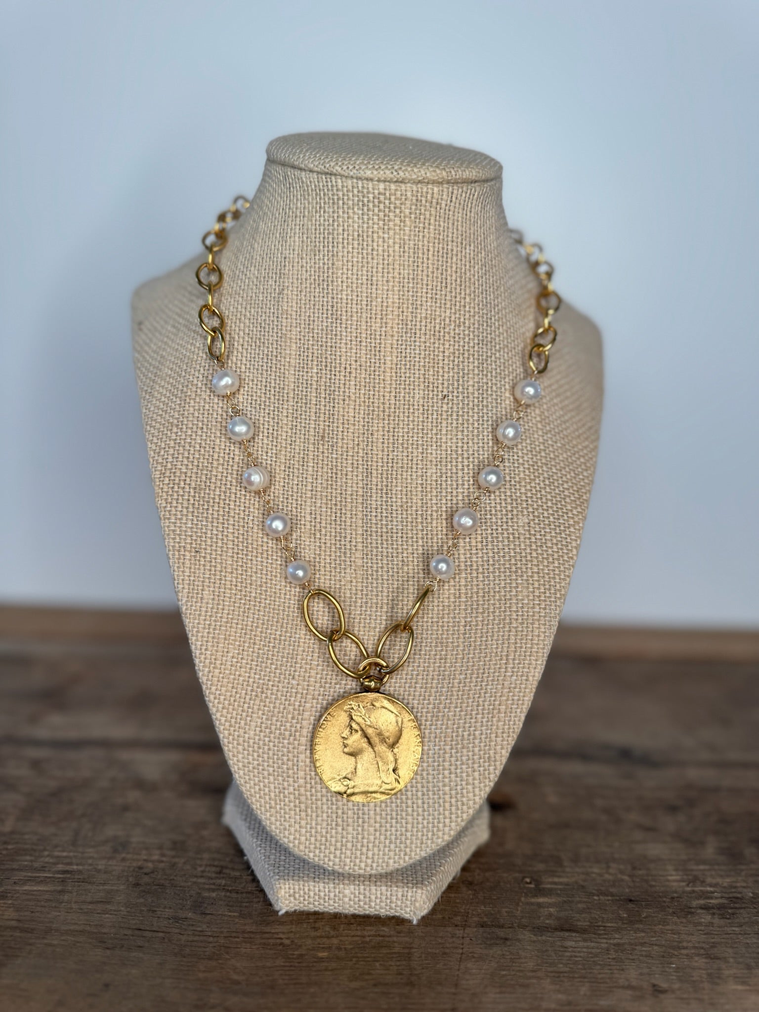 Pearl Coin Necklace