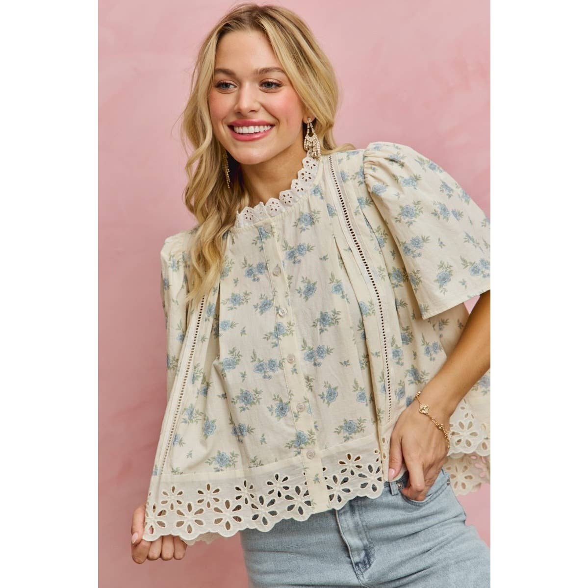 Cosette Lace Trim Top