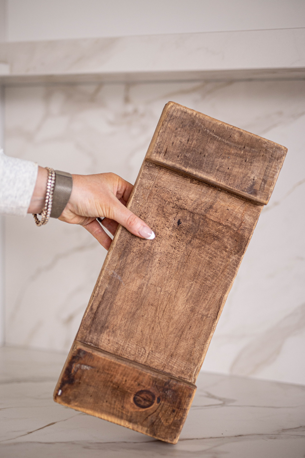 Reclaimed Elm Wood Trivet Riser
