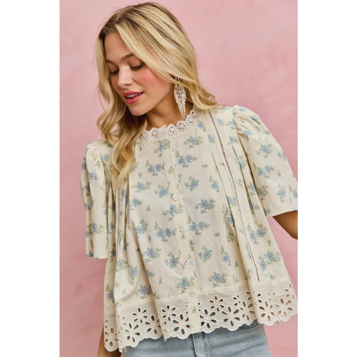 Cosette Lace Trim Top