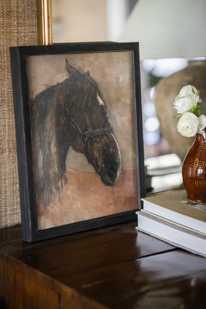 Horse Profile Framed Canvas Art