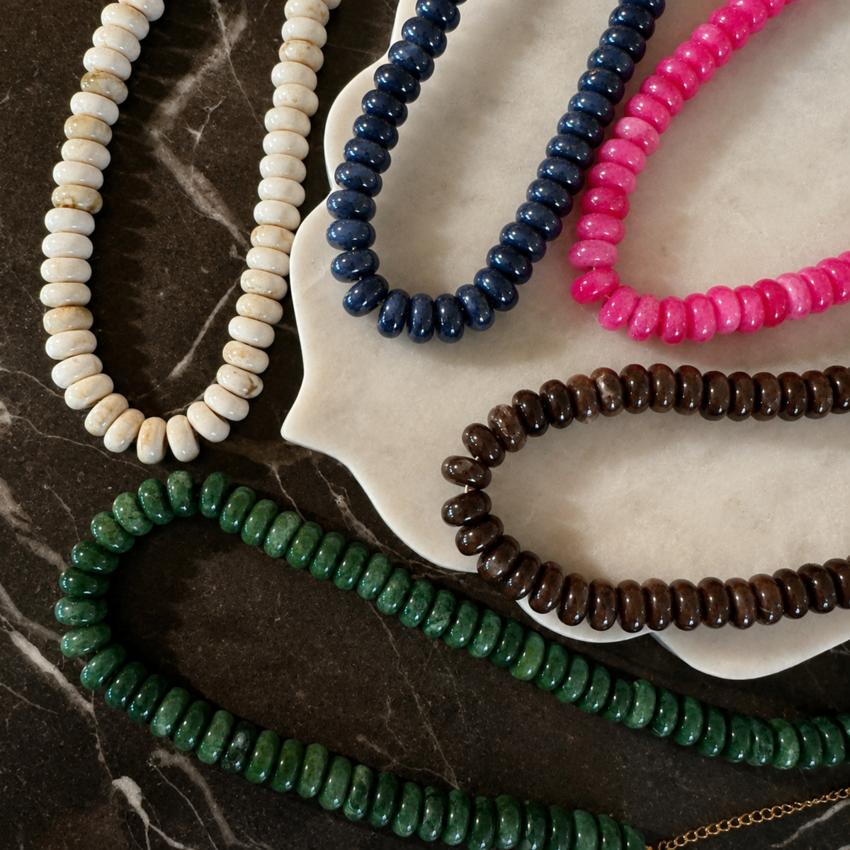 Resin Beaded Statement Necklace
