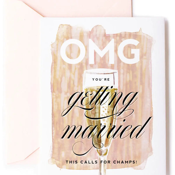 Omg You're Getting Married Greeting Card