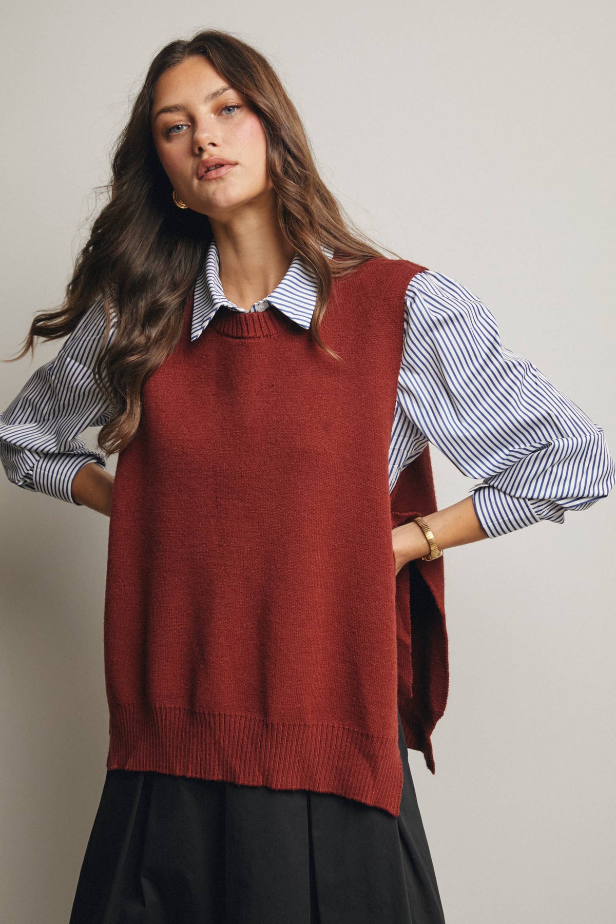 Side Tie Knit Vest