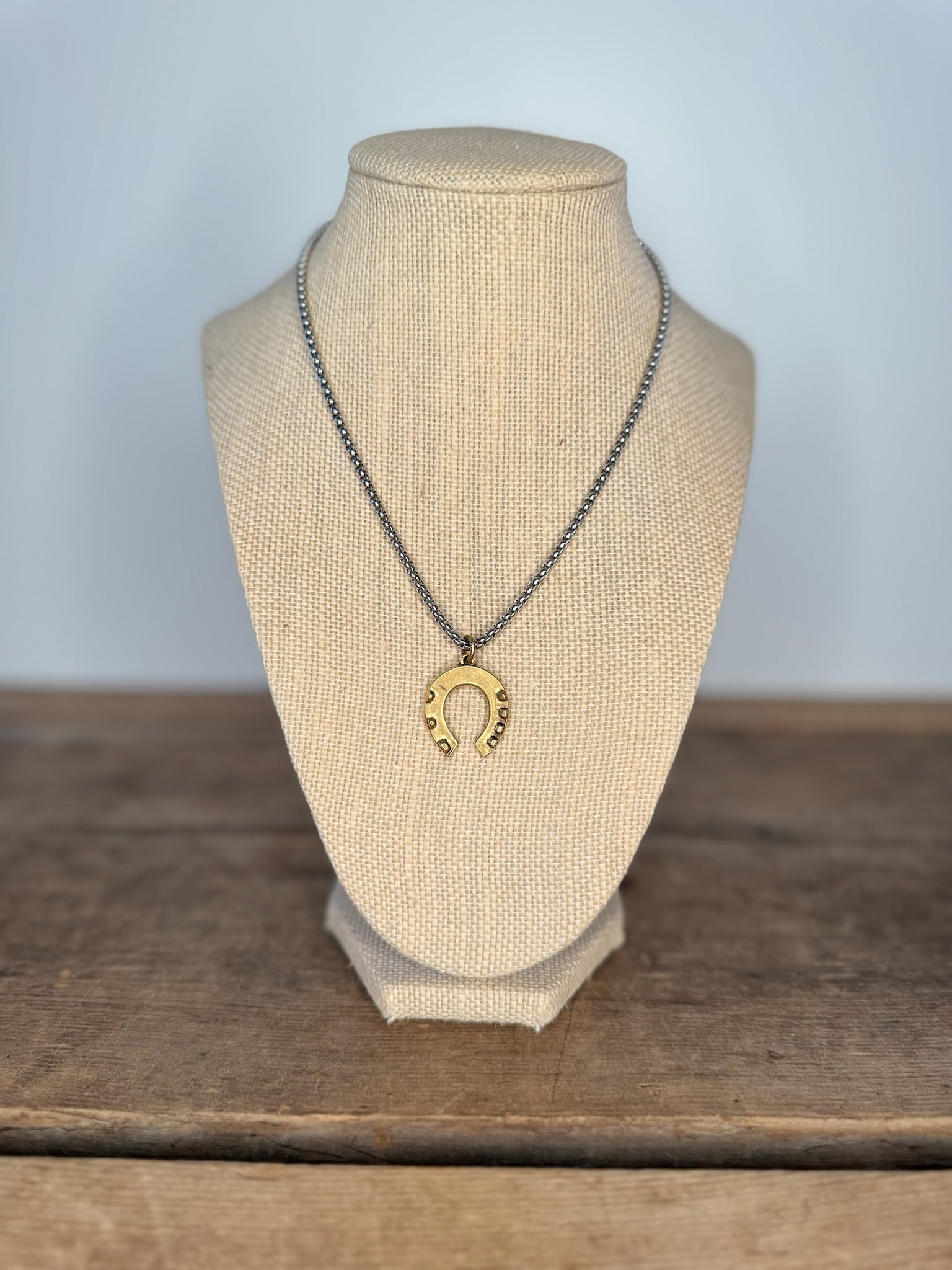 Lucky Gunmetal Necklace
