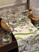 Hunt Scene Bourbon Glass