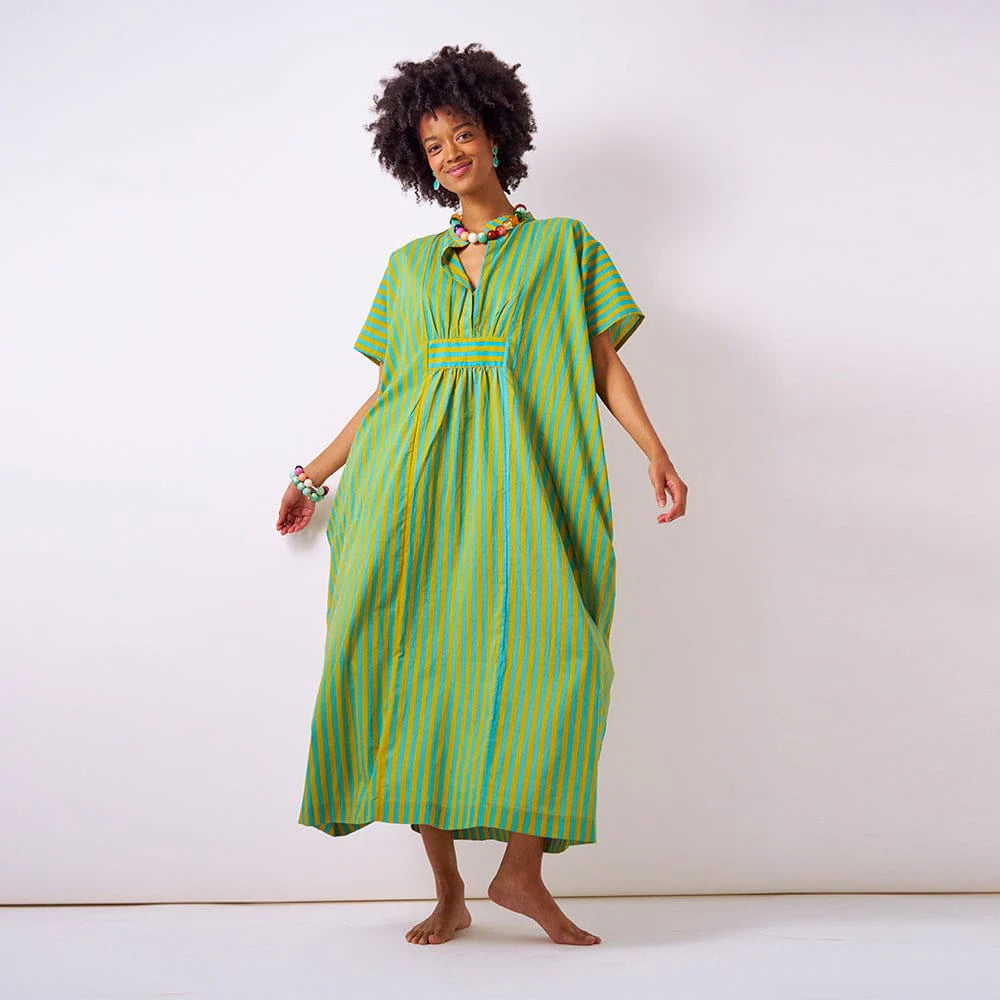 Margot Stripe Kaftan Dress