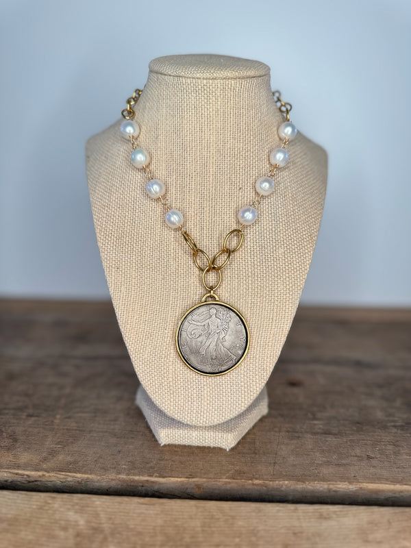 Lady Liberty Coin Necklace