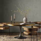 Burnt Oak Round Dining Table
