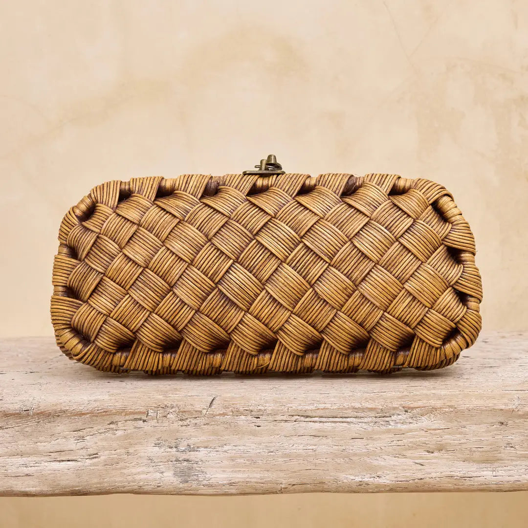 Rattan Weave Clutch