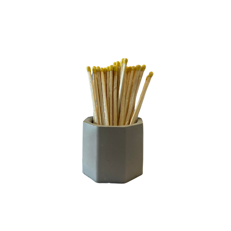 Cement Match Holder with Matches