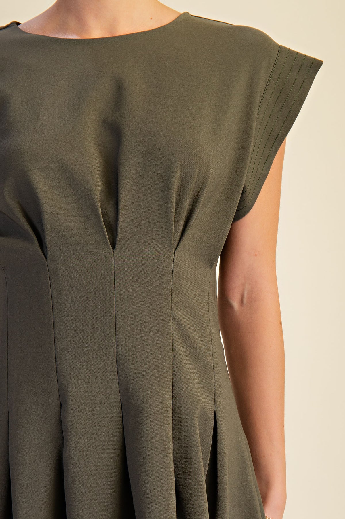 Pleated Midi Dress
