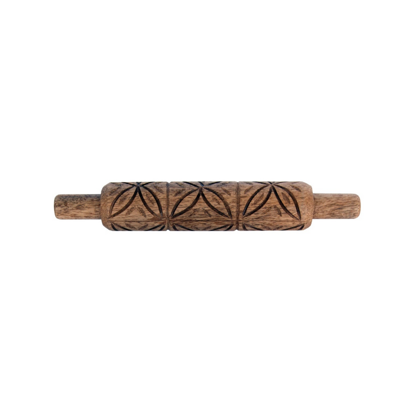 Hand-Carved Wood Rolling Pin