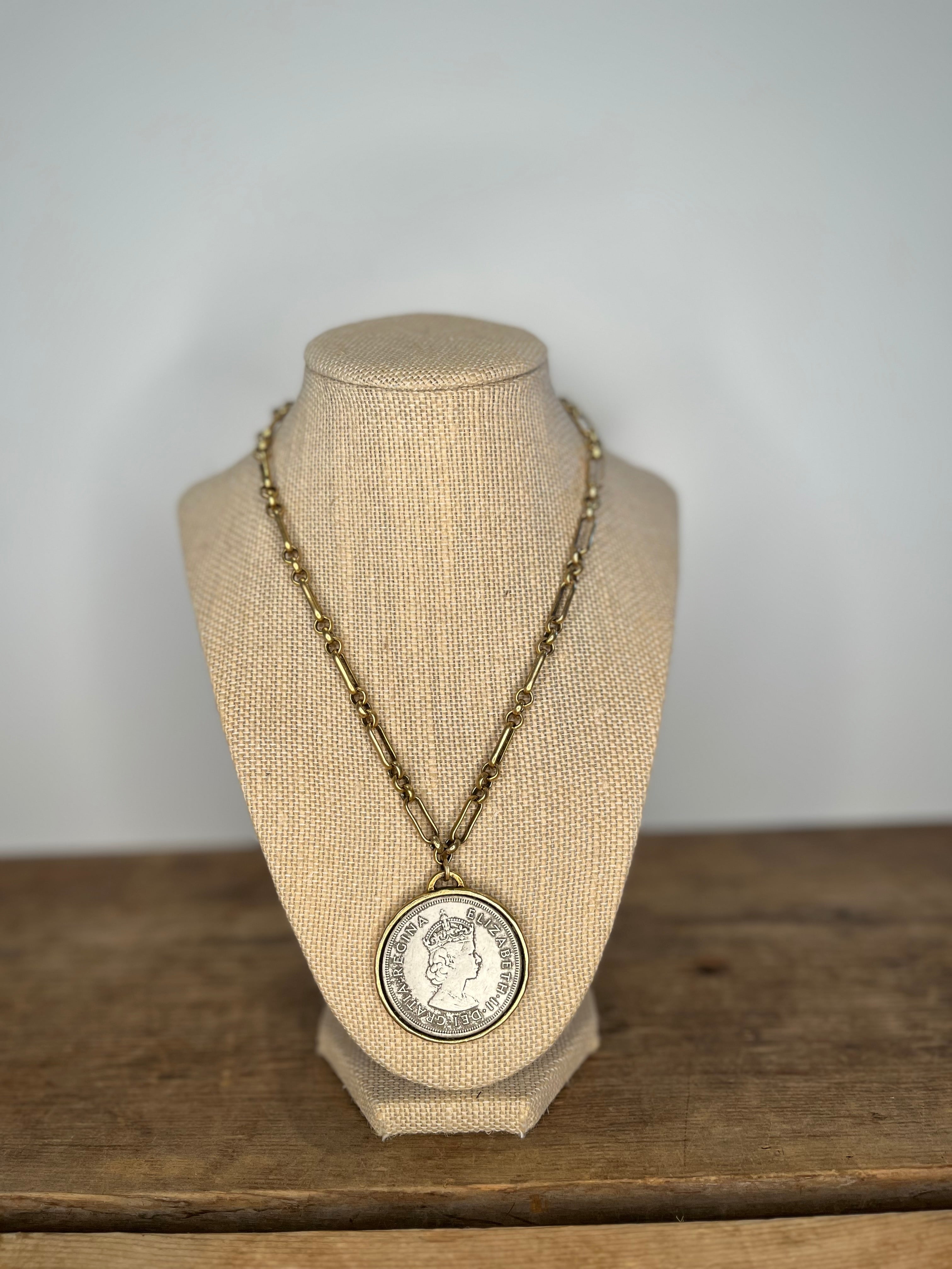 Queen Elizabeth II Coin Necklace