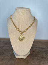 Gold Bee Amulet Necklace