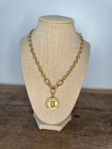 Gold Bee Amulet Necklace