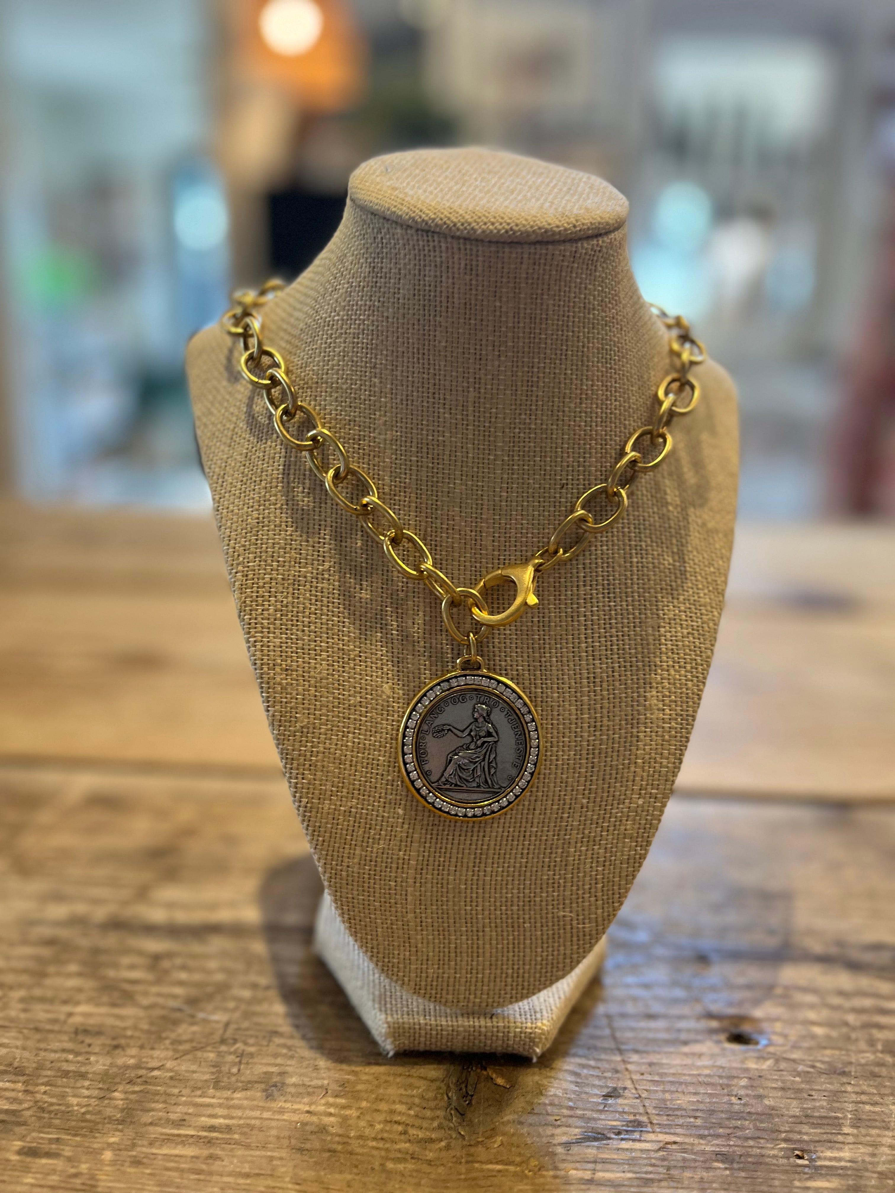 Halo Antique Coin Necklace