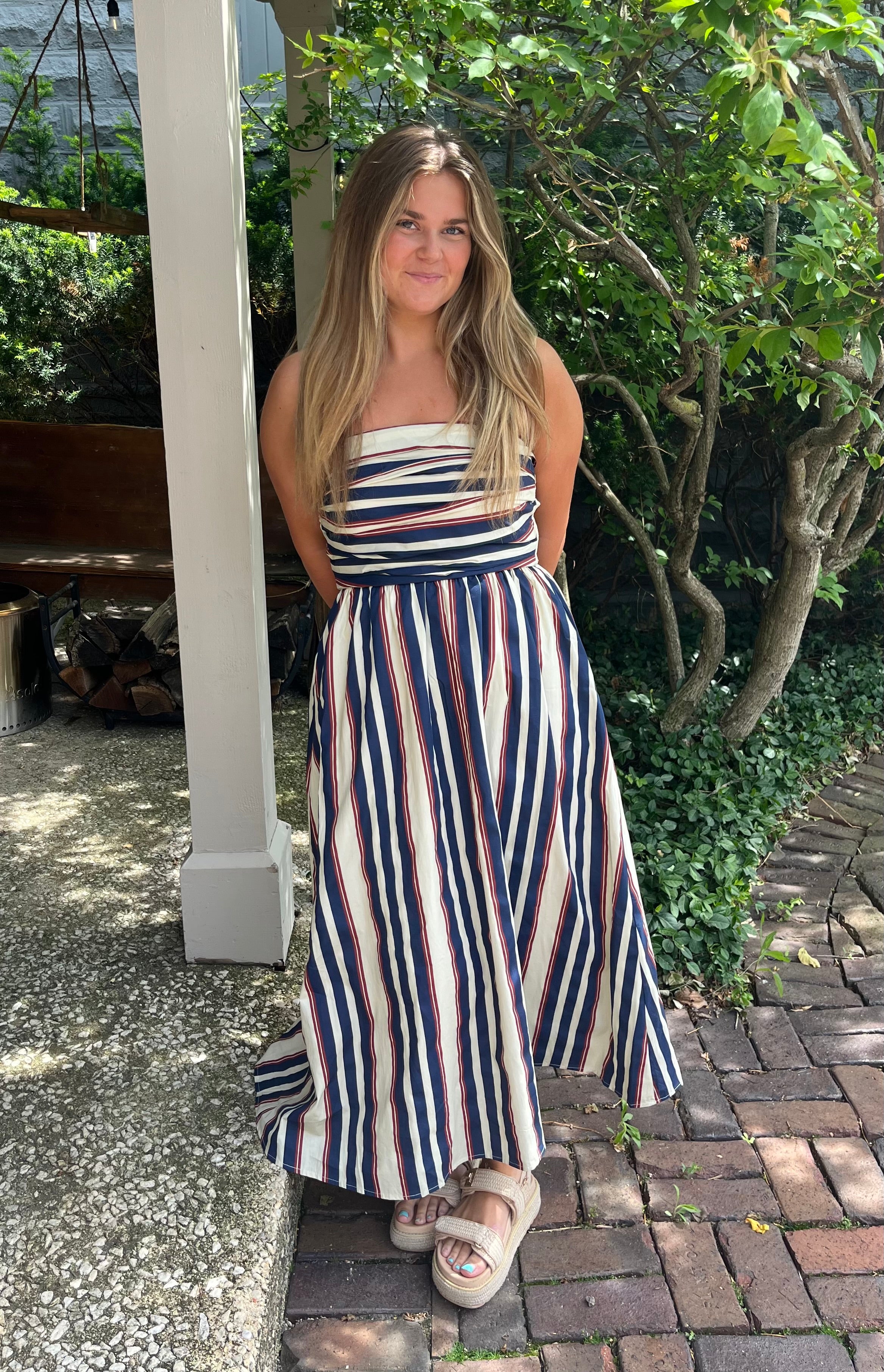 Allegra Striped Dress