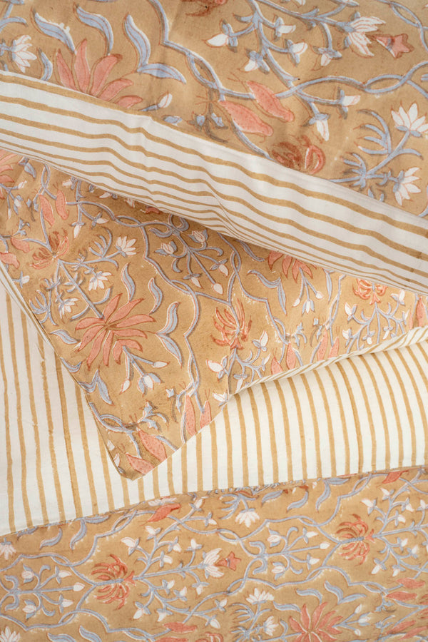 Aria Block Print King Duvet Set
